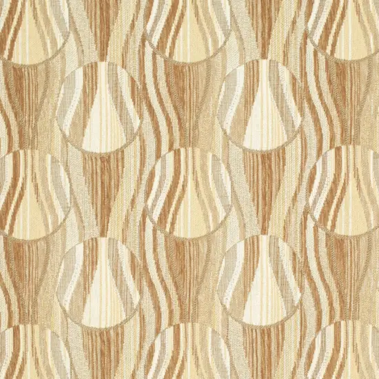 Toffee - BeigeTaupe AbstractGeometric Upholstery Fabric 54 Inches" {1}
