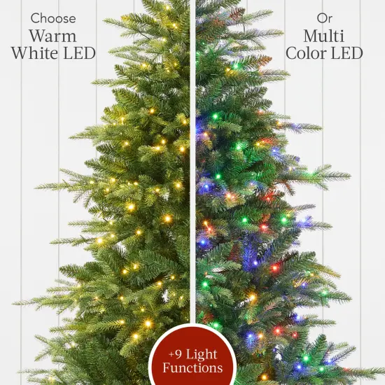 Best Choice Products Pre-Lit Artificial Full Aspen Noble Fir Christmas Tree w/ 2-in-1 Glowing Micro LEDs {6}