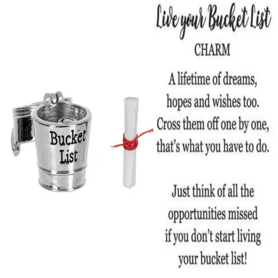 Live Your Bucket List Charm {1}