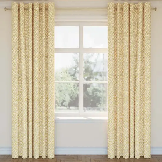 Butterscotch - Gold & Yellow Abstract & Geometric Upholstery Fabric 54 Inches" {2}