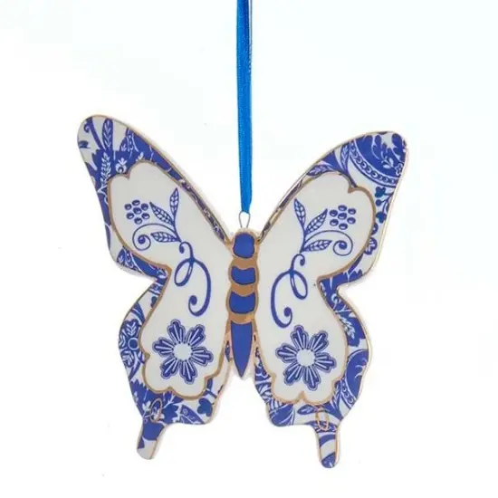 Indigo Blue Butterfly Ornament - {4}