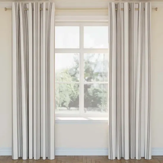 Stone - Gold & Yellow,Grey & Silver Stripe Upholstery Fabric 54 Inches" {2}