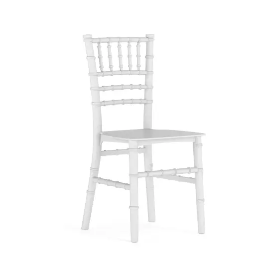 Emma and Oliver Child&rsquo;s All Occasion Resin Chiavari Chair for Home or Home Based Rental Business White {2}