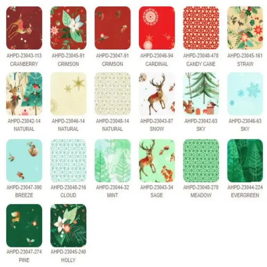 Festive Fauna 10" Square Pack (Layer Cake / Ten Square) by Lynn Horrabin for Robert Kaufman (TEN-1377-42) {2}