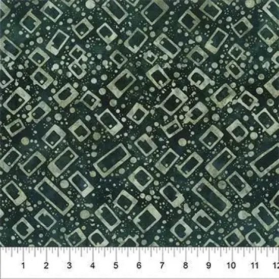 Banyan 83145-78 Quilting Is My Voice - Angled Mod Graphic - Forest Green 45" Fabric Per Yard {1}