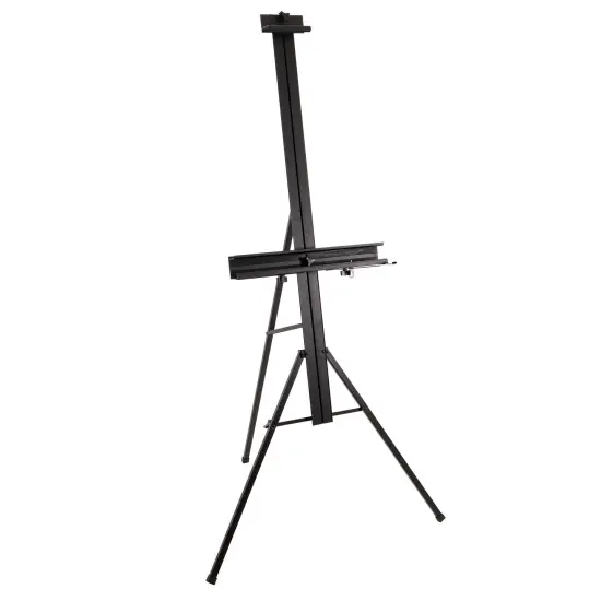 69" High Aluminum Single Mast Artists Studio Easel Stand for Sign and Floor Display - Heavy Duty Adjustable Extra Large Canvas Height Up To 47" - Palette Holder, Brush Rest, Painting {1}