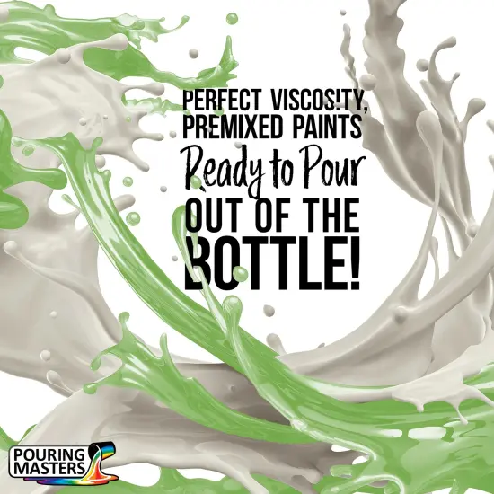 Pouring Masters Celery Green Ready to Pour Acrylic Pouring Paint - Premium 32-Ounce Pre-Mixed Fluid Acrylic Paint - Fluid Art Supplies for Canvas, Wood, Paper, Tile & Rocks {2}