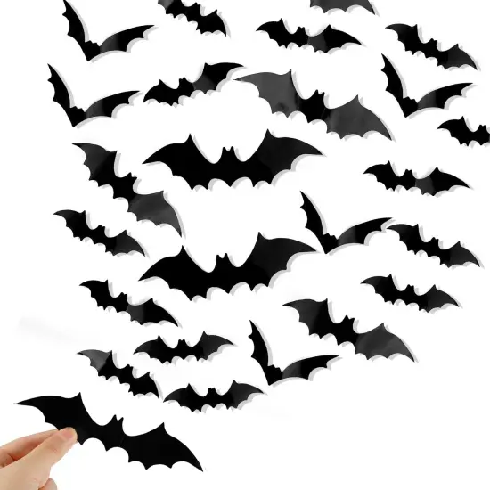120 Pcs 3D Bat Halloween Decoration Stickers {1}