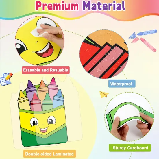 64pcs Colorful Crayon Classroom Bulletin Board {2}