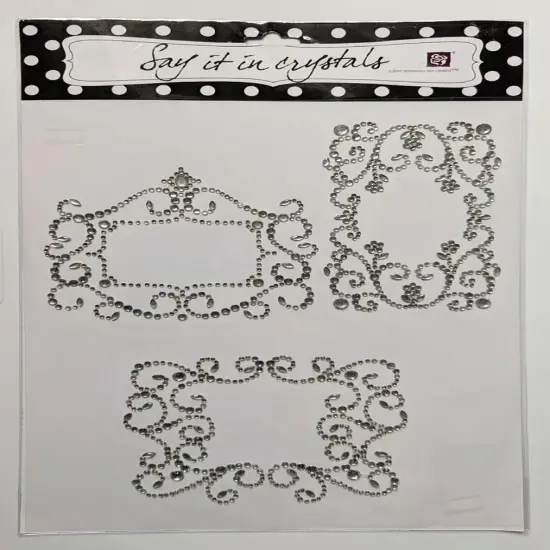 Say It In Crystals Frame Clear {1}