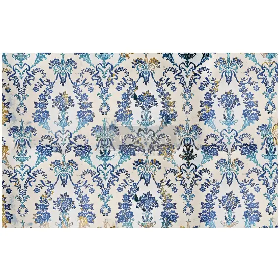 Redesign Decoupage D&eacute;cor Tissue Paper - Cobalt Flourish - 1 sheet, 19"x30" {1}