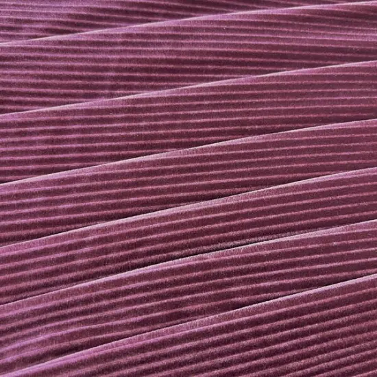 Ribbed Velvet Spandex Fabric Poseidon Blue {5}