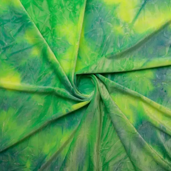 Renegade Tie Dyed Stretch Velvet Fabric Orange {6}