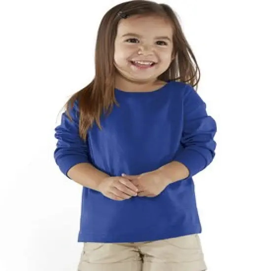 Rabbit Skins&reg; Toddler Crew Neck Long-Sleeve Fine Jersey T-Shirt - 3302 Natural Heather {6}