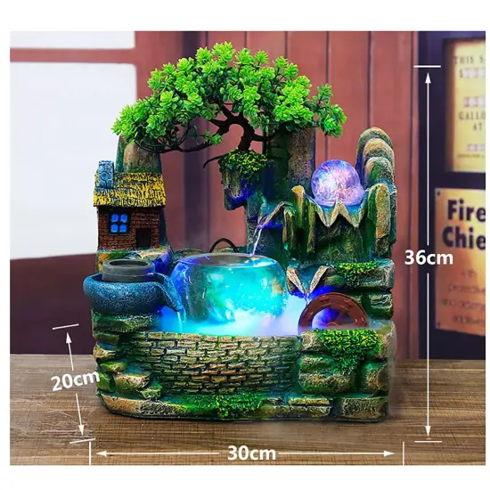 Rockery Fountain Waterfall Feng Shui Desktop Water Sound Atomizing Humidifier {4}