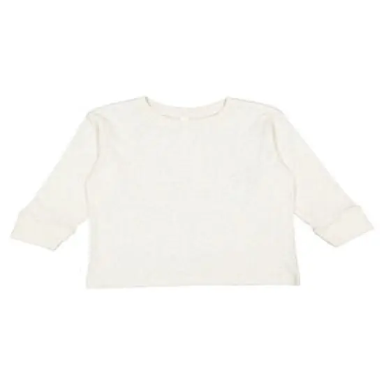 Rabbit Skins&reg; Toddler Crew Neck Long-Sleeve Fine Jersey T-Shirt - 3302 Natural Heather {2}