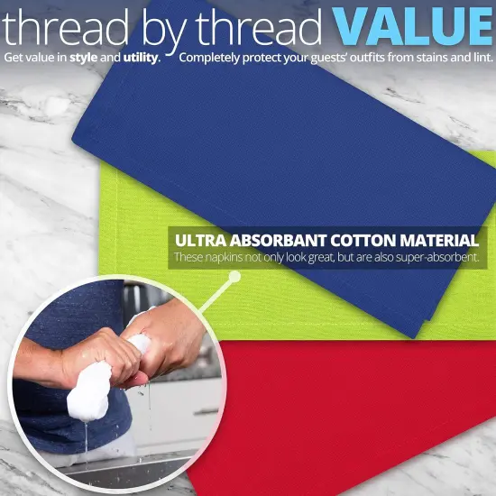 Dinner Napkins, Oversized 20 x 20 Inches, Set of 12, Sage {4}