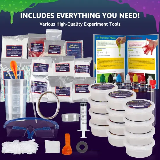 Boys First Gross Science Kit for Kids Age 6-8 8-12, Science Slime Kit for Boy, Christmas Birthday Gift Ideas for Boy 8-10, Chemistry Set with Brain Dissection, Poop Experiment, STEM Toys {4}