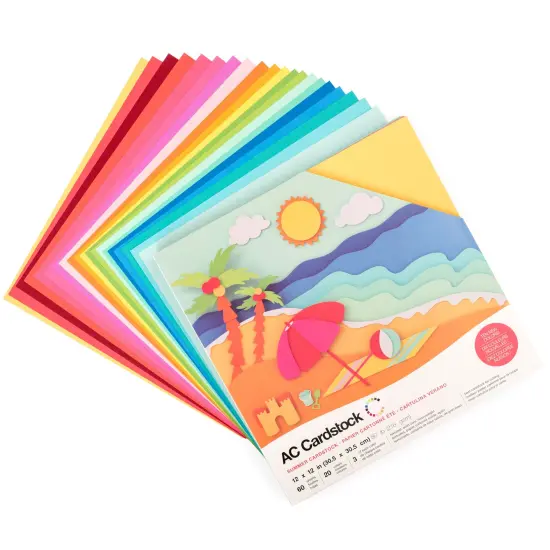American Crafts Variety Cardstock Pack 12"X12" 60/Pkg-Summer {3}