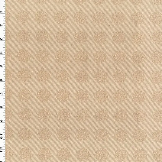 Sand/Beige Wool Blend Dotted Damask Home Decorating Fabric By the Yard {1}