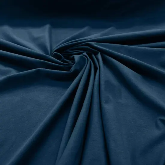 1 Yard Stretchy Dark Teal Blue Cotton Jersey Knit Comfortable Fabric for Tops, Leggings & More 60" Width {1}