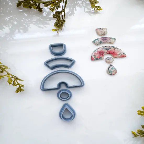 LARGE RAINBOW DANGLE | ENCHANTED | CLAY CUTTER SET {2}