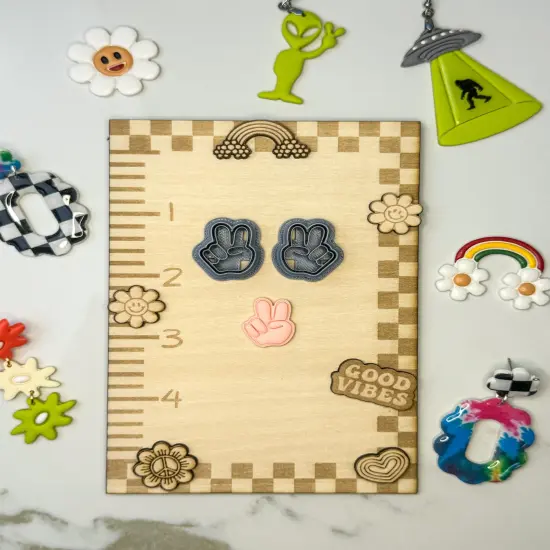 Peace Sign Fingers Clay Cutter {1}