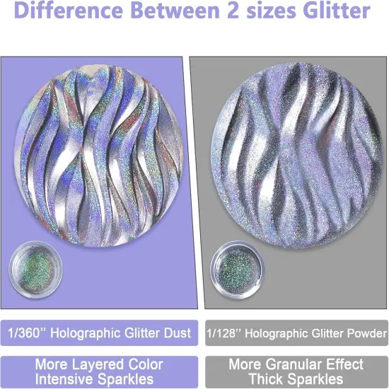 Holographic Glitter - Silver Diamond Dust, 1.94oz/55g {3}