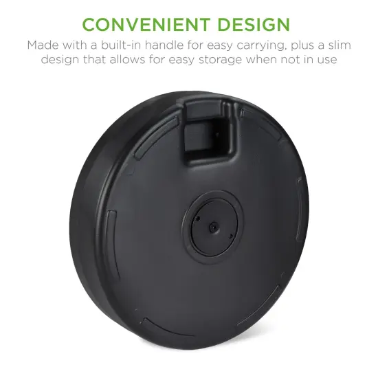 Best Choice Products Fillable Plastic Patio Umbrella Base Stand, Pole Holder w/ Adjustment Knob Black - Faux Wicker {6}