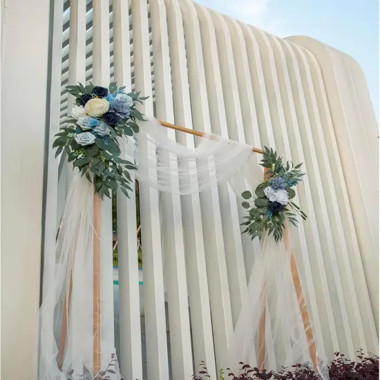Artificial Wedding Arch Flowers Kit 2 PCS Dust Rose Flowers Silk {4}