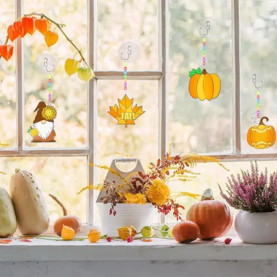 27 Set DIY Window Paint Art Suncatchers - Fall Crafts Leaf {5}