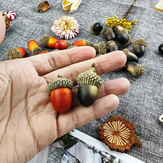 160PCS Artificial Acorns Home Vase Filler Decor {2}