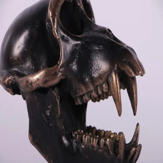 Monkey Macaque Skull Life Size Statue {6}