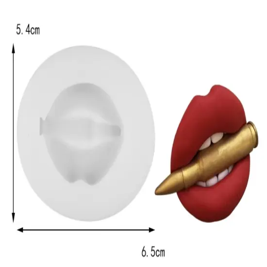 LIPS - Lips with raspberry ,cherry, and otherSilicone Mold {5}