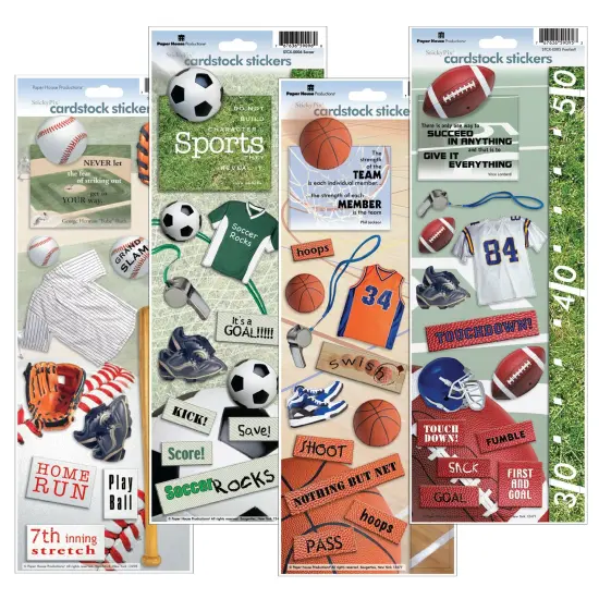 Sports Cardstock Sticker Bundle {1}
