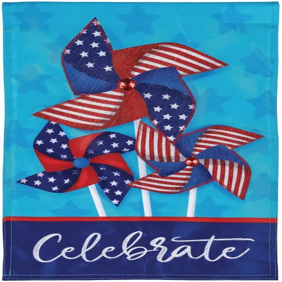 Celebrate Pinwheel 2 Sided Garden Flag {1}