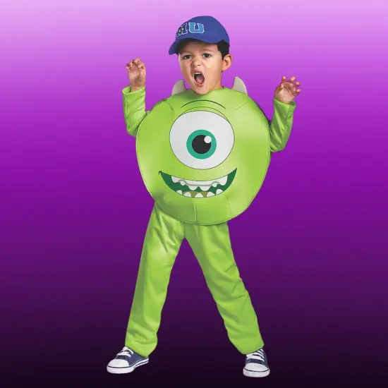 Boys Monsters University Mike Halloween Costume with Jumpsuit and Cap {2}