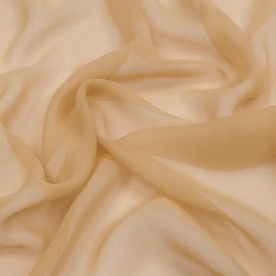 1 Yard Premium Latte Silk Chiffon Fabric Bridal Scarf Material, 44 Inches Wide {1}