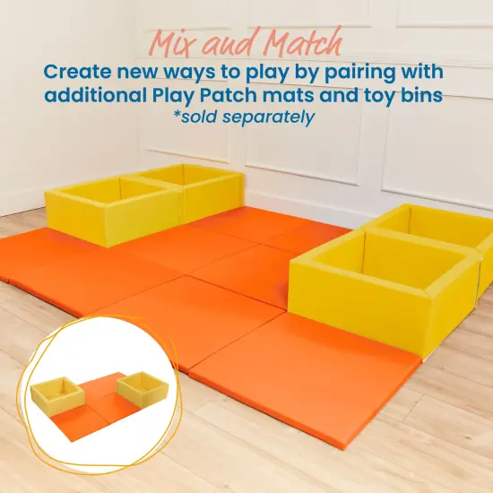 Play Patch Activity Mat Squares, Modular Playmat, 4-Pack Orange {5}
