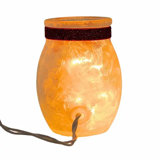 Stony Creek 4.0 Inch Delightful Snowman Pre-Lit Small Jar Christmas Lighted Glass Accent , Christmas Decor Cardinal Sled Bunny Snow White {2}