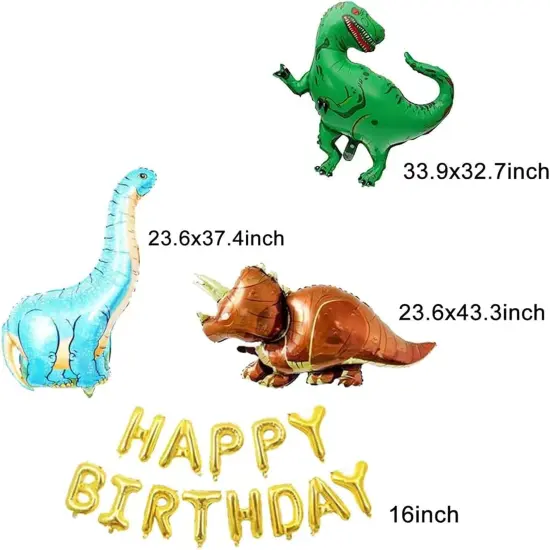 Dinosaur Birthday Party Decorations, Dino Foil Balloons Arch Garland Kit, Happy Birthday Banner for Kids Boys {2}