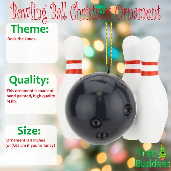 Bowling Ball and Pins Christmas Ornaments {2}