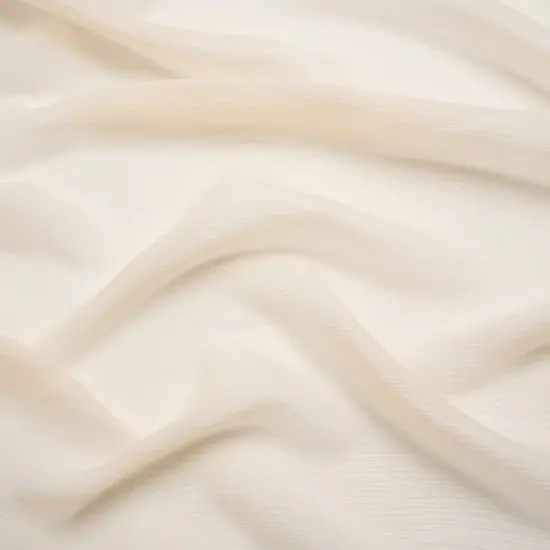 1 Yard Nude Crinkled Silk Chiffon Fabric Lightweight Sheer Material for Dresses Scarves, 43 Inches Wide {1}