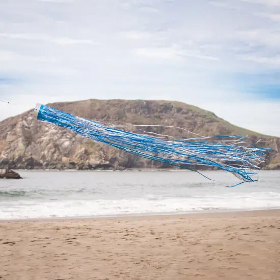 In the Breeze 9063 - Cobalt Blue Mylar Windsock - Holographic Windsock - Decorative and Humane Bird and Pest Deterrent {2}