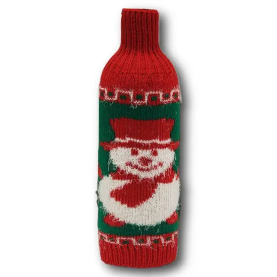 Snowman Christmas Bottle Cover F07M5-7B {1}