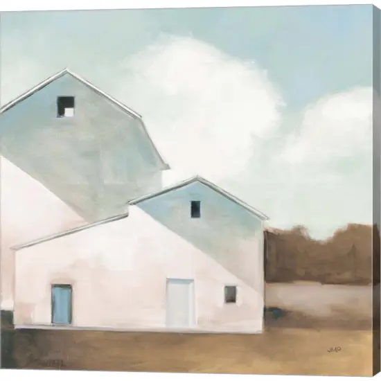 Barn Shadows Neutral by Julia Purinton 12" x 12" Canvas Wall Art {1}
