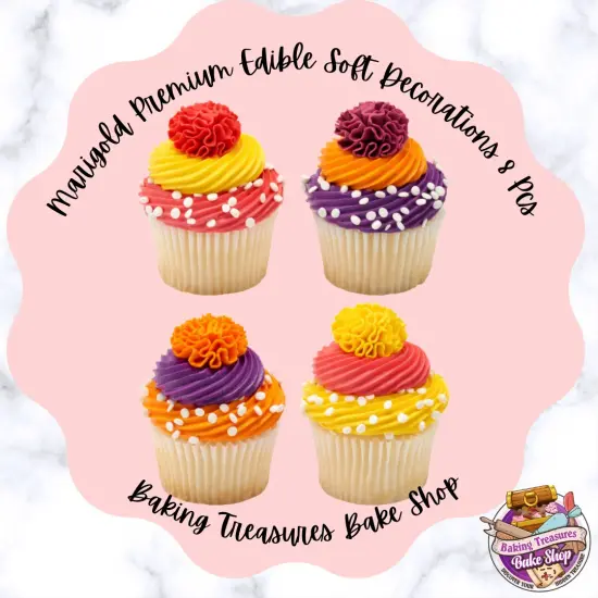 Marigold Premium Edible Soft Decorations 8 Pcs {1}