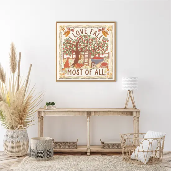 Autumn Days II by Laura Marshall Framed Canvas Wall Art {5}