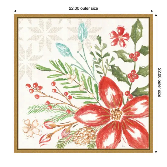 Elegant Holiday III by Veronique Charron Framed Canvas Wall Art {1}
