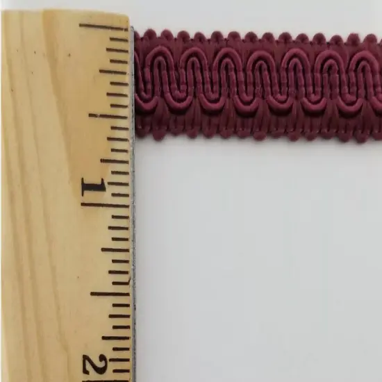1/2" Scroll Braid Gimp w/ Backing - 12 Continuous Yards - Many Color Options! Wine {2}